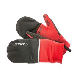Craft Hybride weerhandschoenen zwart/rood Maat M Unisex