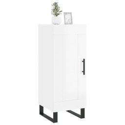 vidaXL Dressoir 34,5x34x90 cm bewerkt hout hoogglans wit