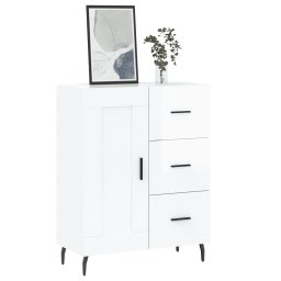vidaXL Dressoir 69,5x34x90 cm bewerkt hout hoogglans wit