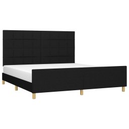 vidaXL Bedframe zonder matras stof zwart 180x200 cm