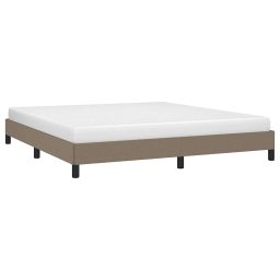 vidaXL Bedframe zonder matras stof taupe 180x200 cm