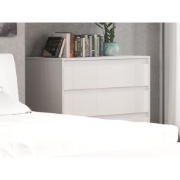 Commode ITALO 3 lades wit/hoogglans wit