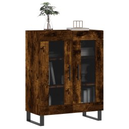 vidaXL Dressoir 69,5x34x90 cm bewerkt hout gerookt eikenkleurig