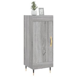 vidaXL Dressoir 34,5x34x90 cm bewerkt hout grijs sonoma eikenkleurig