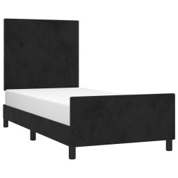 vidaXL Bedframe zonder matras 100x200 cm fluweel zwart