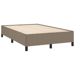 vidaXL Bedframe zonder matras 120x200 cm stof taupe