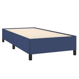 vidaXL Bedframe zonder matras 90x200 cm stof blauw