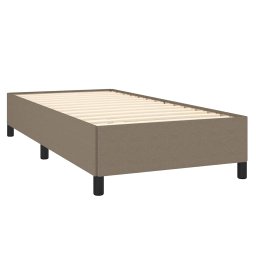 vidaXL Bedframe zonder matras 90x200 cm stof taupe