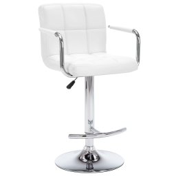 vidaXL Barstoelen 2 st kunstleer wit