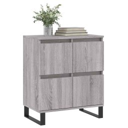 vidaXL Dressoir 60x35x70 cm bewerkt hout grijs sonoma eikenkleurig