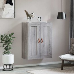 vidaXL Wandkast 69,5x34x90 cm bewerkt hout grijs sonoma eikenkleurig