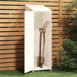vidaXL Tuinschuur 55x52x174,5 cm massief vurenhout wit