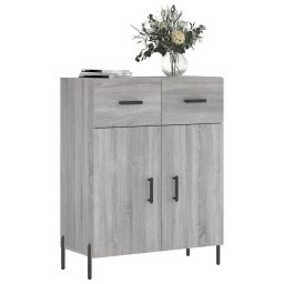 vidaXL Dressoir 69,5x34x90 cm bewerkt hout grijs sonoma eikenkleurig