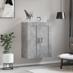 vidaXL Wandkast 69,5x34x90 cm bewerkt hout betongrijs