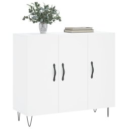 vidaXL Dressoir 90x34x80 cm bewerkt hout wit