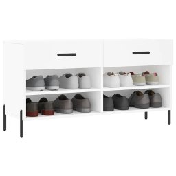 vidaXL Schoenenbank 102x35x55 cm bewerkt hout wit