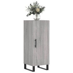 vidaXL Dressoir 34,5x34x90 cm bewerkt hout grijs sonoma eikenkleurig