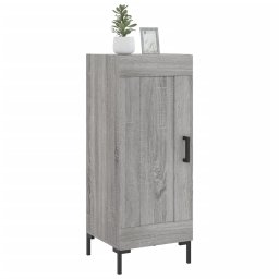 vidaXL Dressoir 34,5x34x90 cm bewerkt hout grijs sonoma eikenkleurig