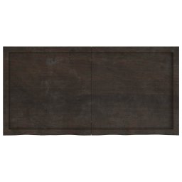 vidaXL Wandschap behandeld massief eikenhout donkerbruin