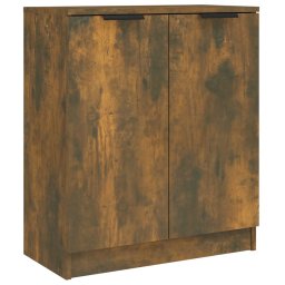 vidaXL Dressoirs 2 st 60x30x70 cm bewerkt hout gerookt eikenkleurig