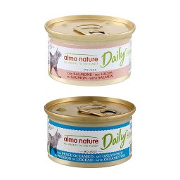 24x85g Mousse Vis (2 Smaken) Almo Nature Daily Menu Kattenvoer
