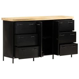 vidaXL Dressoir 140x38x76 cm ruw mangohout