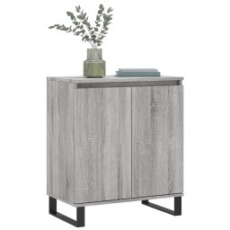 vidaXL Dressoir 60x35x70 cm bewerkt hout grijs sonoma eikenkleurig