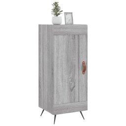 vidaXL Dressoir 34,5x34x90 cm bewerkt hout grijs sonoma eikenkleurig