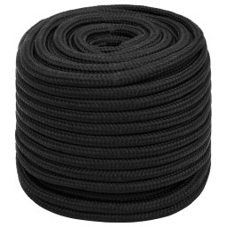 vidaXL Boottouw 16 mm 250 m polypropeen zwart