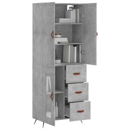vidaXL Hoge kast 69,5x34x180 cm bewerkt hout betongrijs