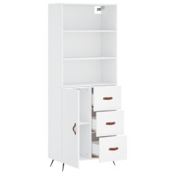 vidaXL Hoge kast 69,5x34x180 cm bewerkt hout wit