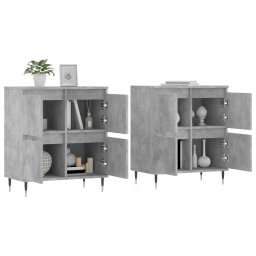 vidaXL Dressoirs 2 st bewerkt hout betongrijs