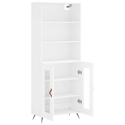 vidaXL Hoge kast 69,5x34x180 cm bewerkt hout wit