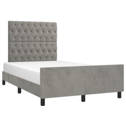 vidaXL Bedframe zonder matras 120x200 cm fluweel lichtgrijs