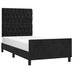 vidaXL Bedframe zonder matras 100x200 cm fluweel zwart