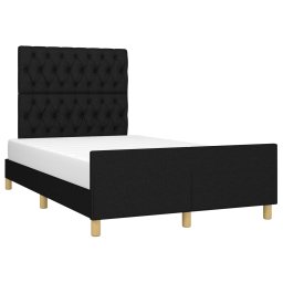 vidaXL Bedframe zonder matras 120x200 cm stof zwart