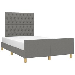 vidaXL Bedframe zonder matras 120x200 cm stof donkergrijs
