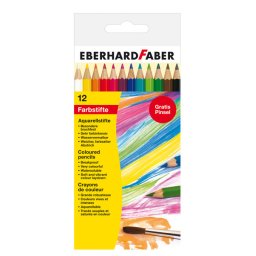 Eberhard Faber EF-516012 Aquarelpotlood Kartonetui à 12 Stuks Met Penseel