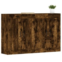 vidaXL Hangkasten 2 st bewerkt hout gerookt eikenkleurig