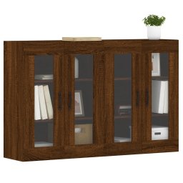 vidaXL Hangkasten 2 st bewerkt hout bruin eikenkleur