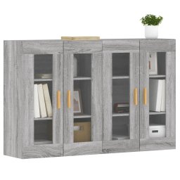 vidaXL Hangkasten 2 st bewerkt hout grijs sonoma eikenkleurig