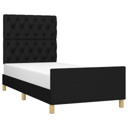 vidaXL Bedframe zonder matras 80x200 cm stof zwart