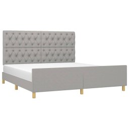 vidaXL Bedframe zonder matras stof lichtgrijs 160x200 cm
