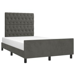 vidaXL Bedframe zonder matras 120x200 cm fluweel donkergrijs