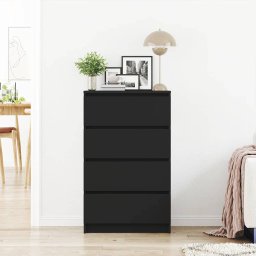vidaXL Dressoir 60x35x98,5 cm bewerkt hout zwart