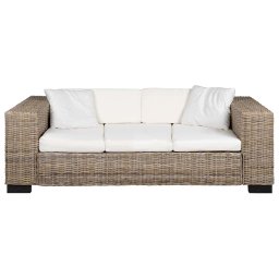 vidaXL 3-zits bankstel set rattan 8-delig