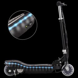 vidaXL Step elektrisch met LED 120 W zwart