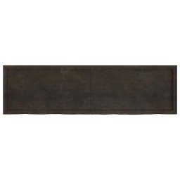 vidaXL Wandschap behandeld massief eikenhout donkerbruin