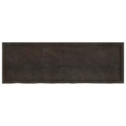 vidaXL Wandschap behandeld massief eikenhout donkerbruin