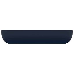 vidaXL Wastafel rechthoekig 71x38 cm keramiek mat donkerblauw